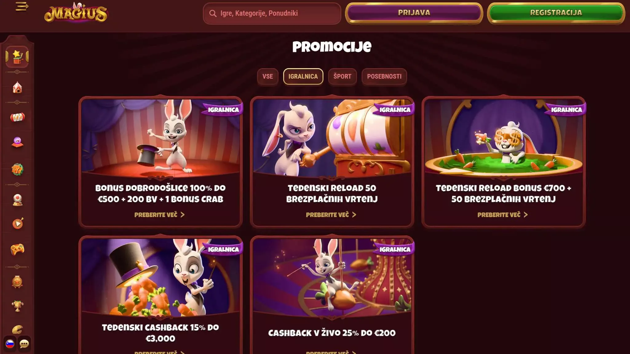 Magius bonus bez vkladu